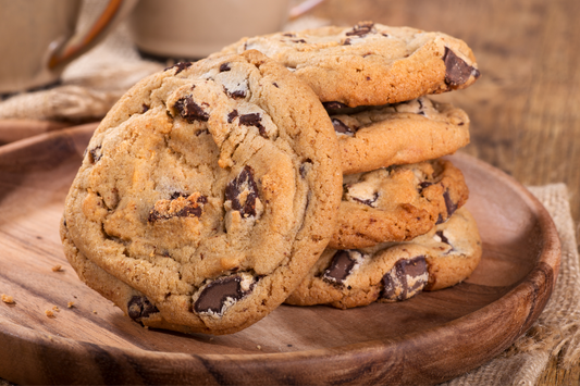 Large Chocolate Chip Earl Grey Cookies With Crisp edge and chewy chunky centers